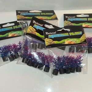 Underwater Treasures Mini Plant Grass Fish Ornament, 1.5-in, 5 count, (5bundle)